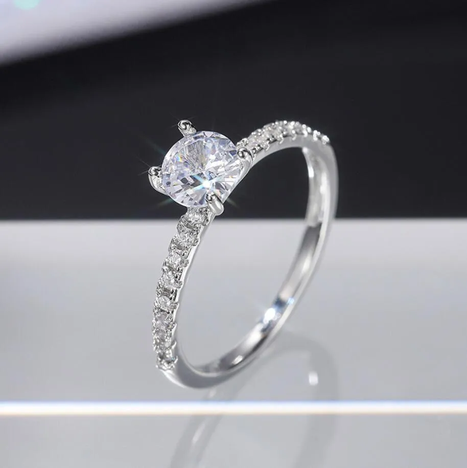 CZ Crystal Zircon 약혼 반지를위한 여성 웨딩 주얼리 액세서리 선물 패션 여성 반지