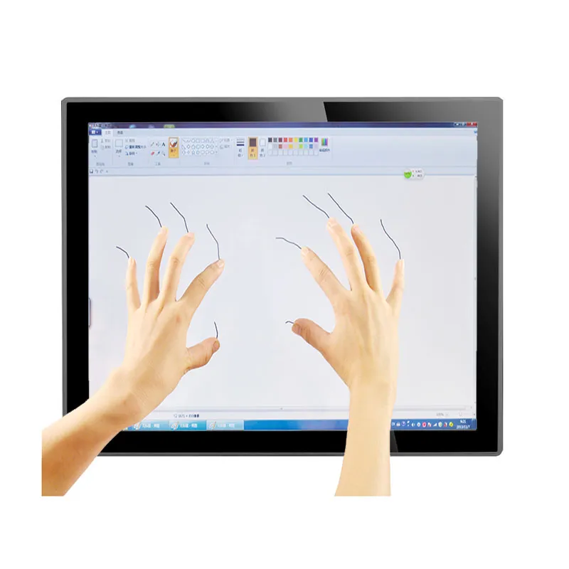 Flat Surface 19 Inch 1280 1024 10 Points Touch Capacitive Screen Display Computer Monitor With VGA USB Interface