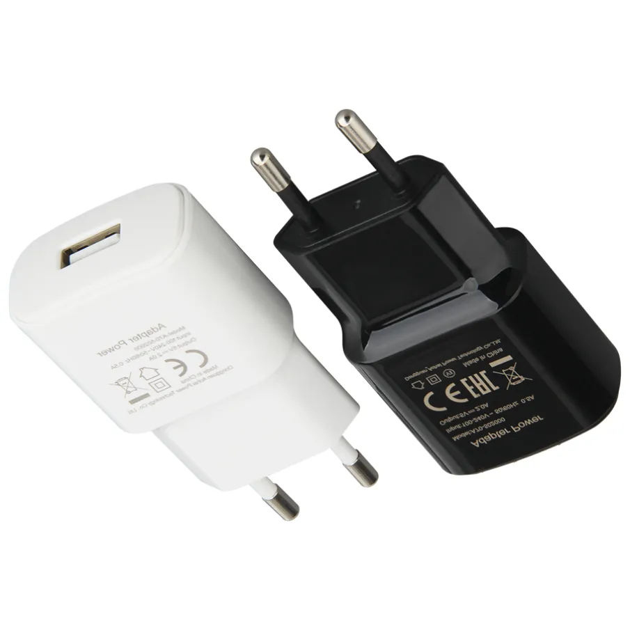 Carregador de plugue da UE 5V 2A Adaptador de energia AC CARREGERS USB CARREGERS PARA XIAOMI SAMSUNG smartphone