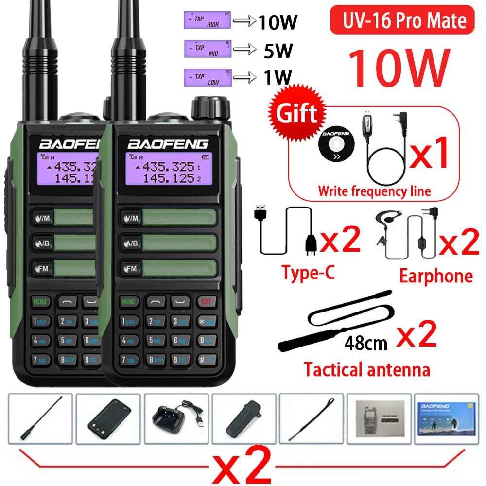 10 talkie walkie longue distance professionnel 16 Canaux est Utilisé dans  Les écoles, Sécurité, l'industrie noir au meilleur prix