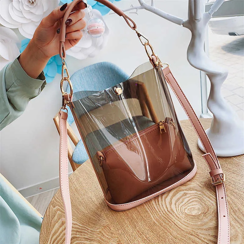 Mini Clear PVC Crossbody الكتف Bag Summer Attumn Women Women Fradplent Acgs Y2210