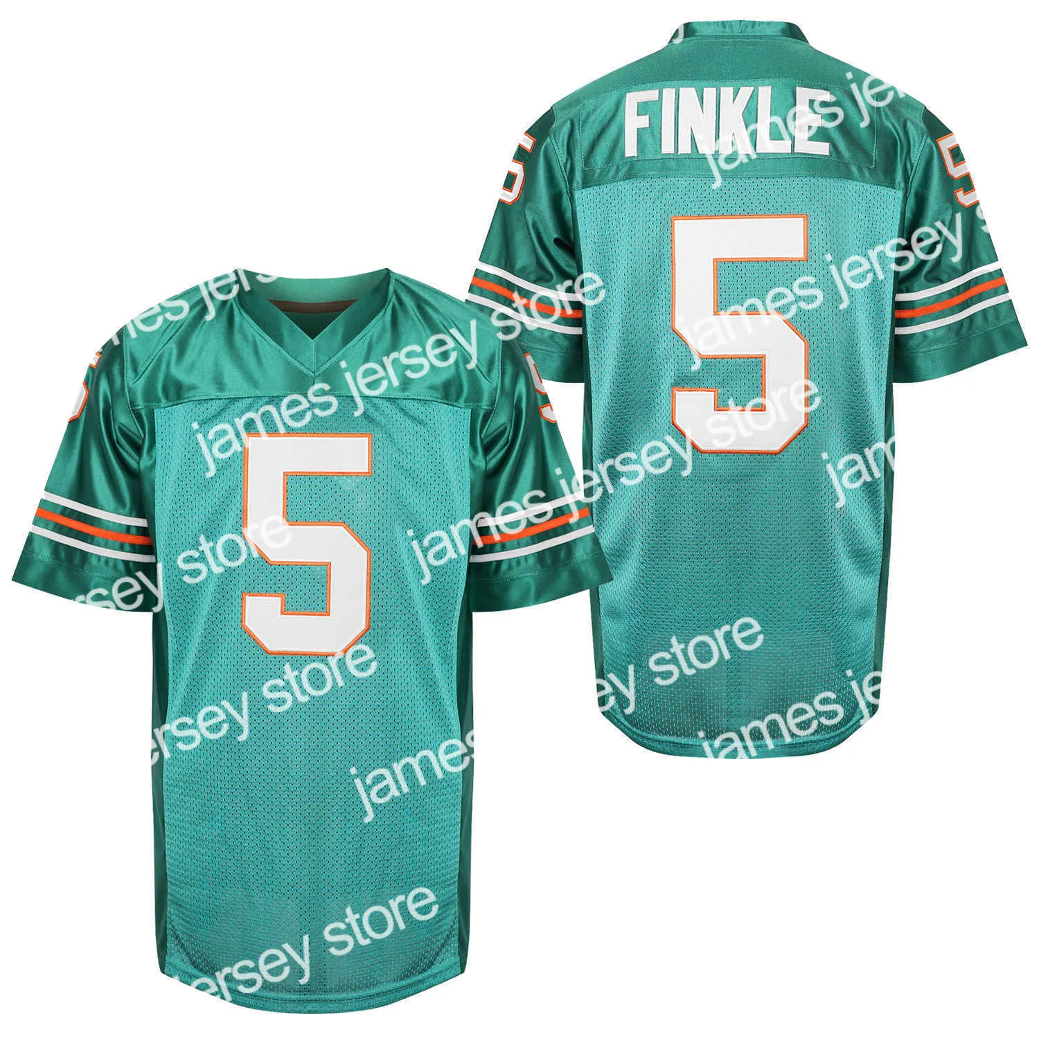 قمصان كرة القدم #5 Ray Finkle Ace Ventura Movie Jersey Teal Green 100 ٪ Ray Finker Custom Retro Football Jerseys