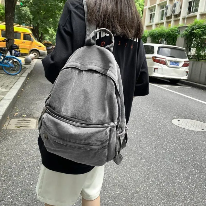 Backpack Women's Denim Female Leisure Travel Outing Shoulder Bag Fashion Schoolbags Bookbag Suitable For Boys And Girls