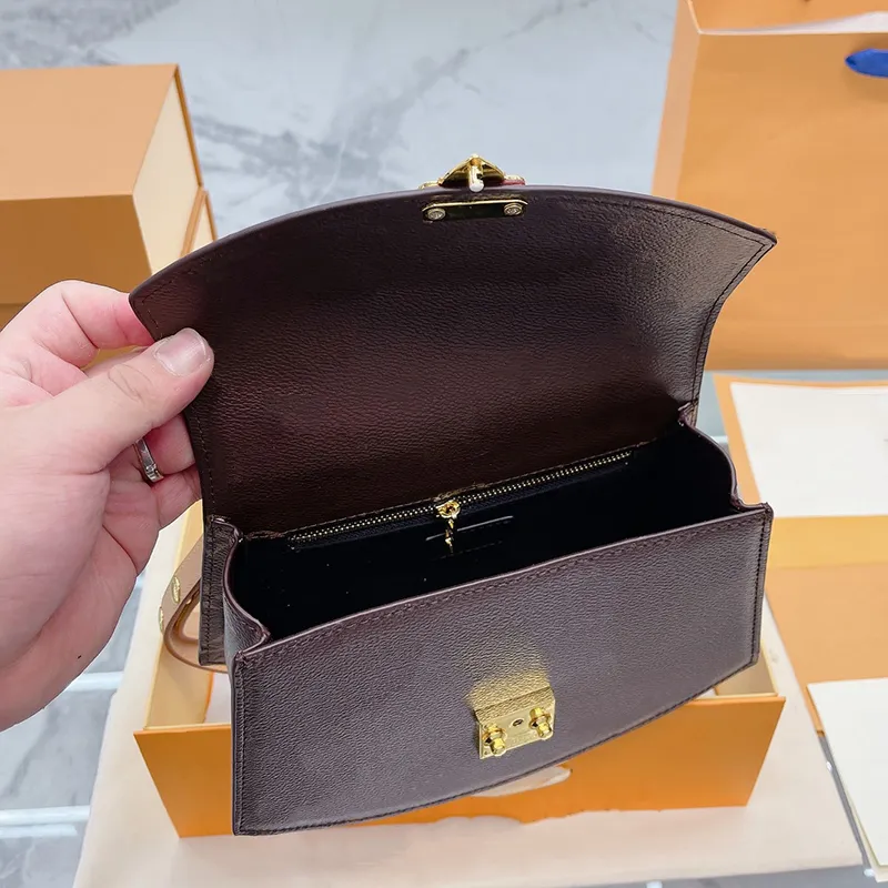 New Brown Flower Bag Designer Luxury Shoulder Crossbody Handbags Classic Vintage Messenger Purse Leather Fashion Hand Bag
