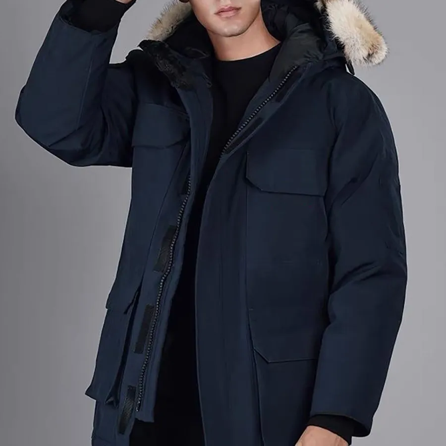 Homens jaquetas para baixo veste homme inverno ao ar livre jassen outerwear grande pele com capuz fourrure manteau para baixo casaco hiver parka