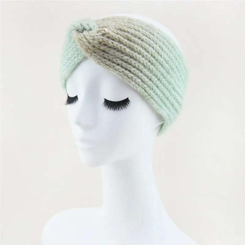 Nouvelle mode bandes de cheveux pour femmes automne hiver sport tricoté élastique bandeau chapeaux coloré filles cheveux accessoires