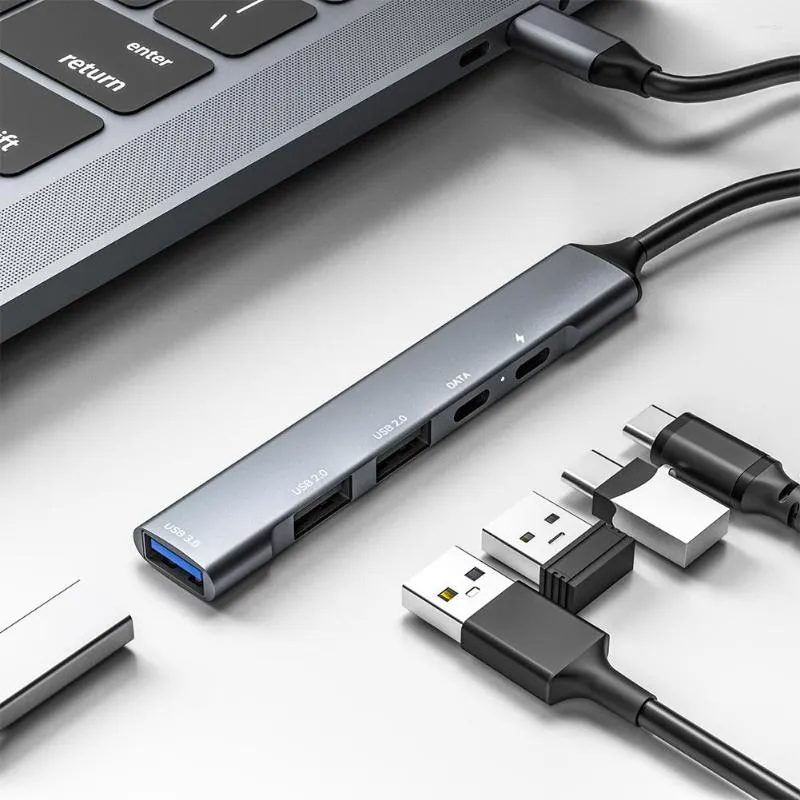 ハブ5 in 1タイプCからUSB 2.0 3.0 PDハブアダプターラップトップコンピューターアクセサリ用マルチスプリッター