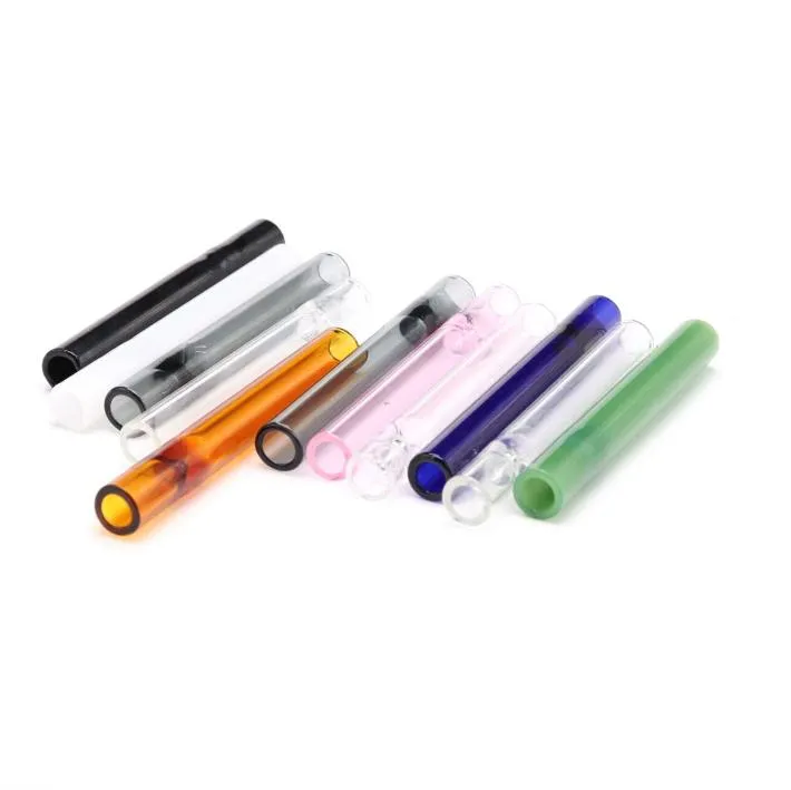 4 inch 10cm glass pipe fittings glass pipes tube high transparent straight holder for smoking tobacco hand