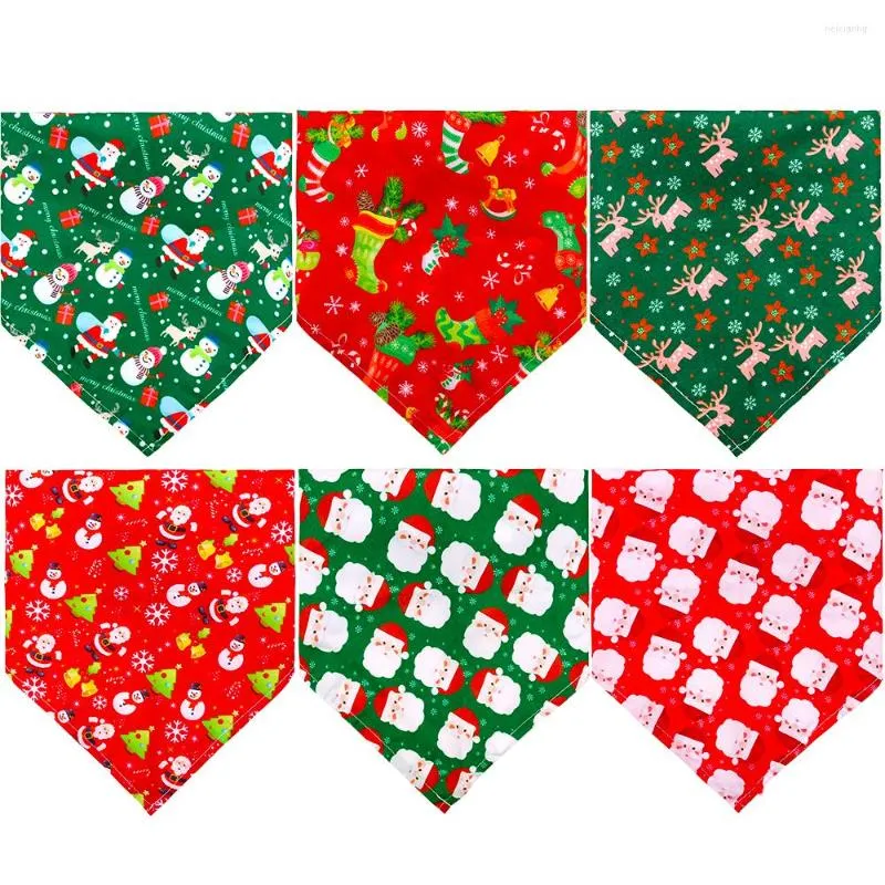 Hundkläder 1st Bandana Christmas Pet levererar Cat Bandanas Scarf Small Bibs semestertillbehör för hundar