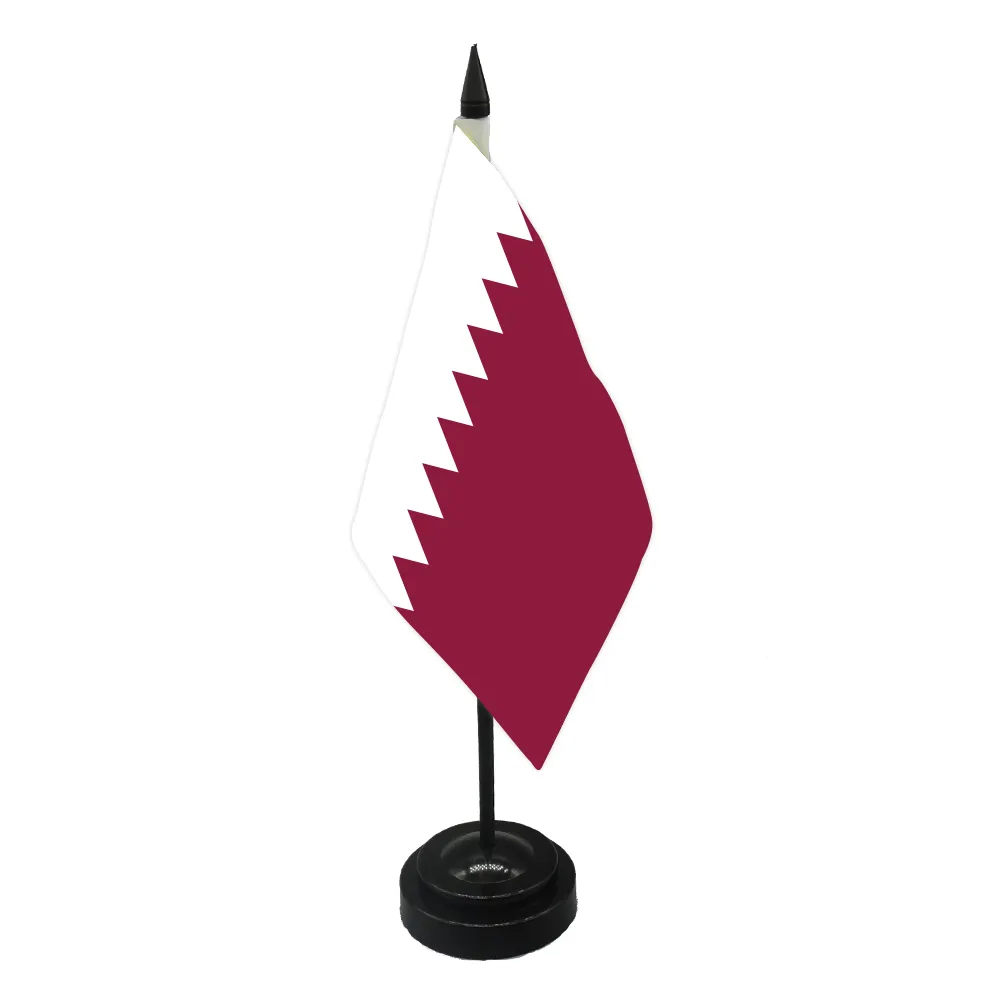 Qatar World Cup 32 Country Desk Flag 14x21cm Small Mini Brasilien Belgien Frankrike Argentina Office Table Decor Flags With Stand Base for Home Office Decoration