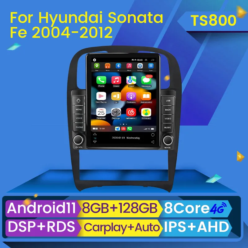 Android 11 Car DVD Radio Stereo Player для Hyundai Sonata 2003-2009 GPS 2Din Multimedia 2 DIN DVR