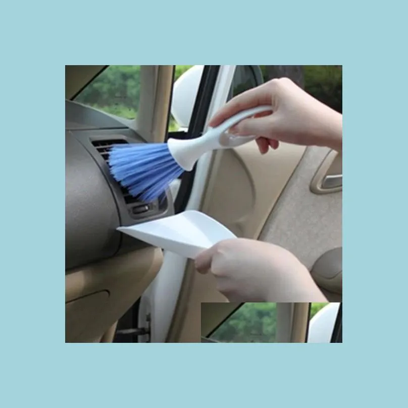 Brooms Dustpans Car Cleaning Brush As Boot Broom Dustpan Mini Whisk för dator Laptop Keyboard Tool Mobil Damm Drop Delivery 20 DHZI7