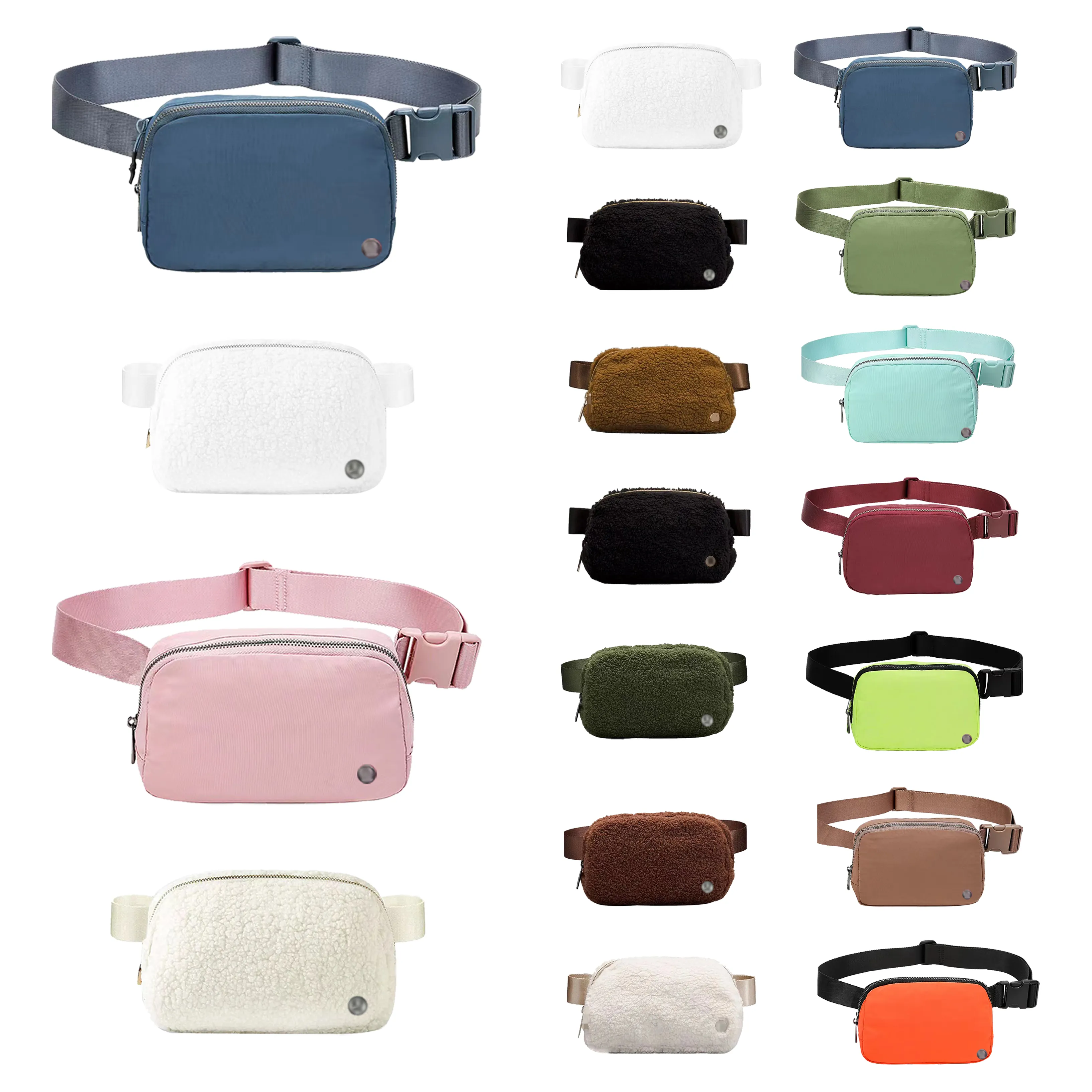 Womens bum lulu everywhere Fleece chest Crossbody Bag Luxury designer yoga belt bag bumbag fanny pack nylon mens with brand logo handbag outdoor Shoulder Waist Bags