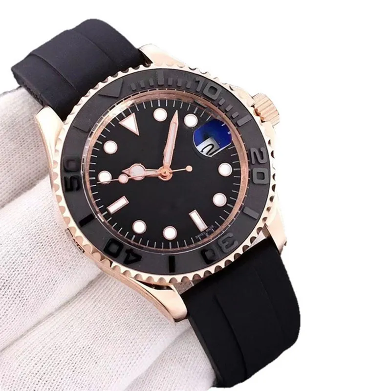 lyx klocka klockor herr montre Uppgraderad dykare Serie Klocka Keramik Rostfritt Stål Original Solid Armband Automatic Movement auto date klassiska armbandsur