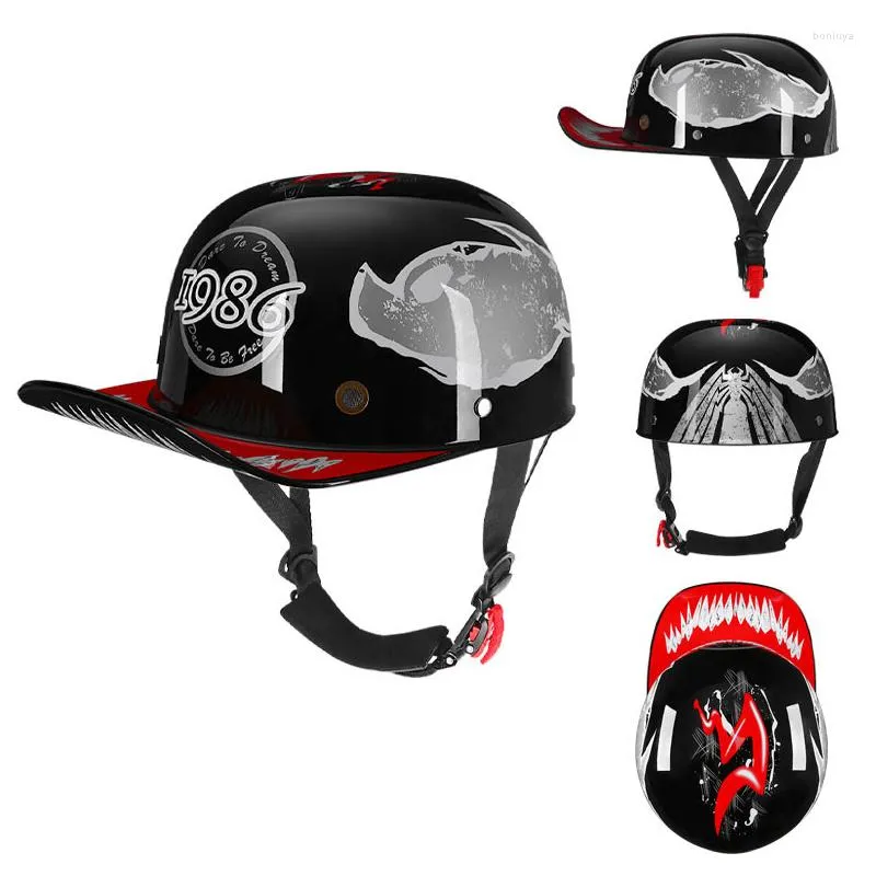 오토바이 헬멧 성격 야구 모자 전기 스쿠터 Ladle Half Helmet 액세서리 Capacete de Moto Jet Casque Dot