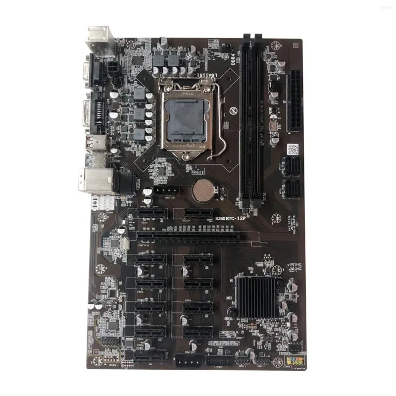 Motherboards B250 BTC Miner Motherboard 12XGrafikkarte Slot LGA 1151 DDR4 SATA3.0 USB3.0 Low Power Für Bergbau