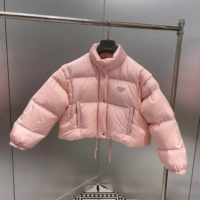 Kvinnors parka jacka designer toppar puffer jackor kvinnor kvinnor vinter kappa kvinna ner v￤st kort blixtl￥s bokstav tjocka mode ￤rmar avtagbar varm l￥ng￤rm