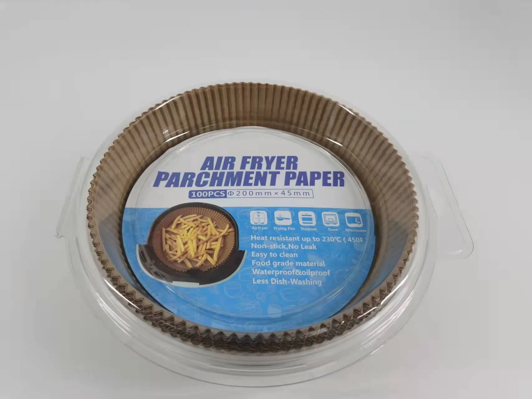 Poêles à revêtement en papier jetables pour friteuse à Air, papiers de cuisson pour friteuse à Air antiadhésive, papier de cuisson pour friteuse à Air résistant à l'huile WLL1307