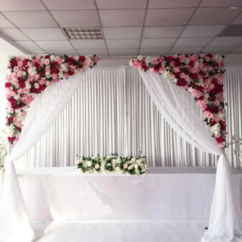 Decorative Flowers Design 2 Pcs / Lot 1.2M X1.2M Fantastic Flower Backdrop Wall Wedding Event Party Decoration