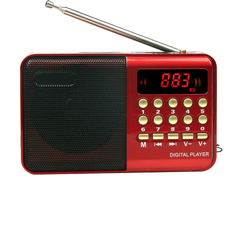 Radio Digital Radio Altavoz Portátil Mini FM Radio USB TF MP3 Reproductor de música Antena telescópica Manos libres Bolsillos Receptor Exterior K62 221025