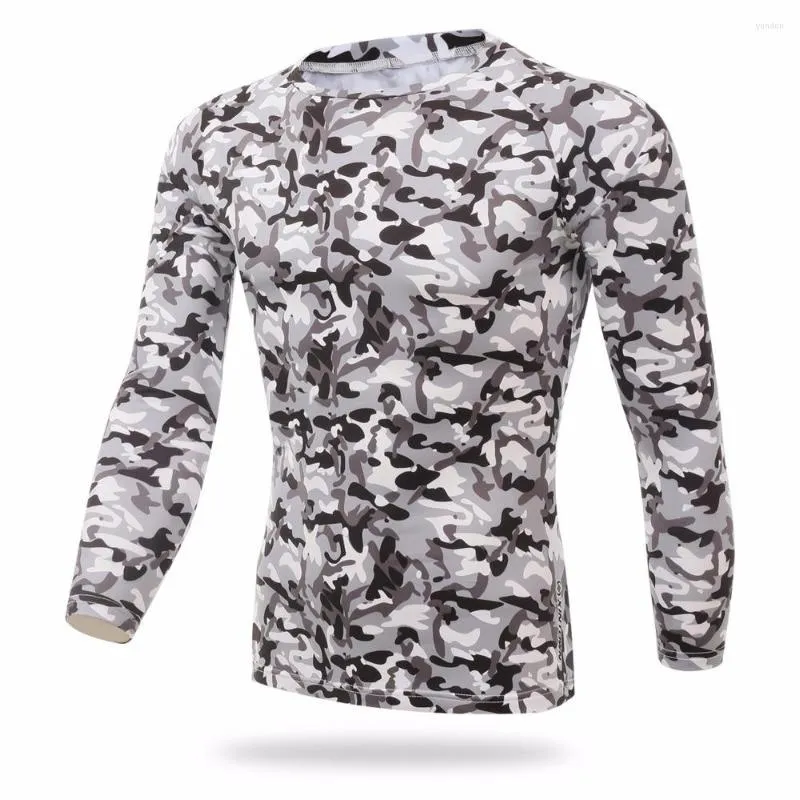 Vestes de course Xintown hiver thermique polaire col rond hommes camouflage à manches longues t-shirt vélo vélo équitation maillot de course