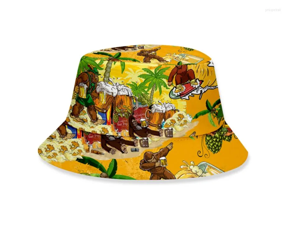 Fashion Summer Floral Sun Hat Bucket Funny Summer Holiday Novelty