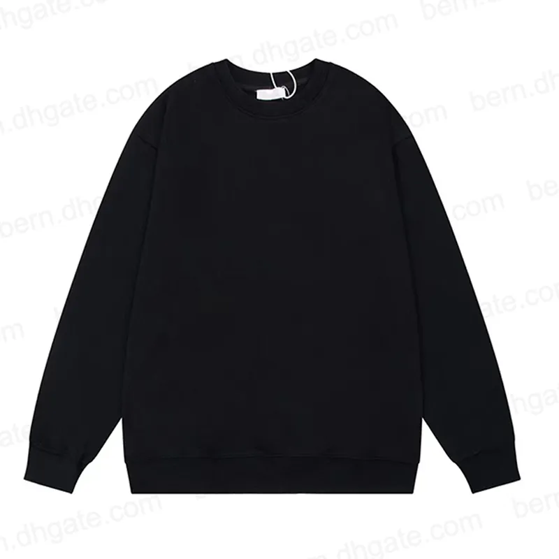 ファッション刺繍文字ロゴ長袖パーカー女性または男性用の黒と白のスウェットシャツXS-LのためのO-ネックプルオーバーセーター