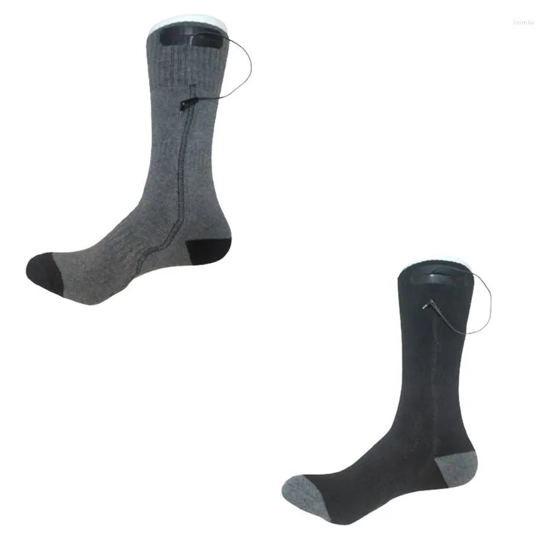 Chaussettes pour hommes Femmes Hommes Hiver Chauffage électrique à piles Ski en plein air Randonnée Bas isolés thermiques Chauffe-pieds Non 37JB