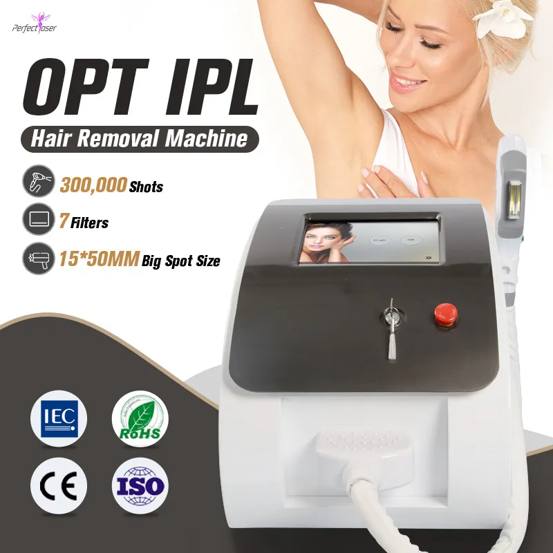 CE المعتمدة متعددة الوظائف ipl opt الليزر آلة لحب الشباب إزالة الشعر سريع الجلد تجديد الجلد علاج بالليزر 7 مرشحات 30 مليون طلقة ضمان لمدة عامين