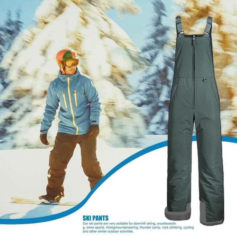 Катание на лыжах брюки нагрудники в комбинезоне водонепроницаем
