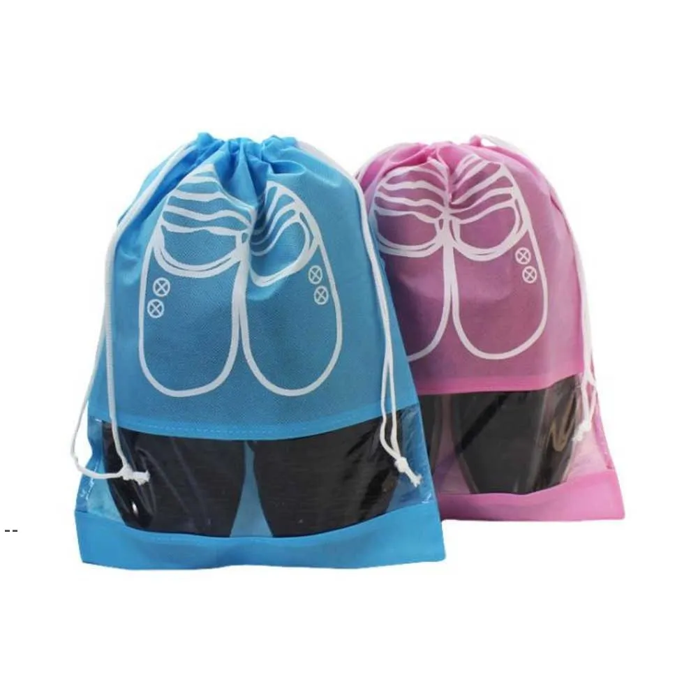 신발 보관 가방 저장 먼지 가방 신발 가방 홈 두껍게 보관 가방 비직 먼지 가방 드로우 스트링 포켓 5 색 GWB16603