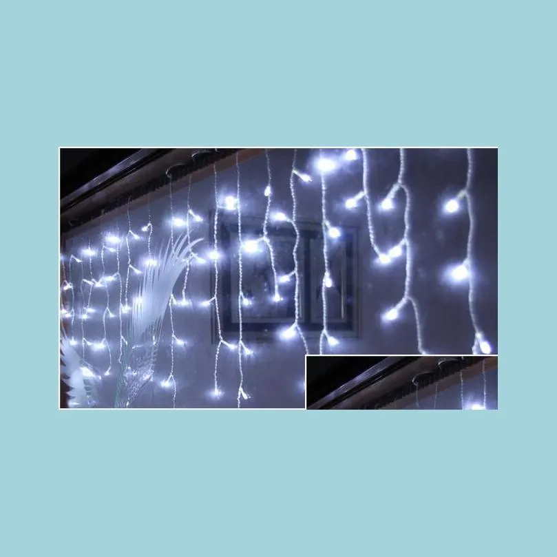 Party Decoration 10 x 0 65m 320 LED Outdoor Home Warm White Chulty Decorative Xmas String Fairy Curtain Garlands Party Lights For DHXKK