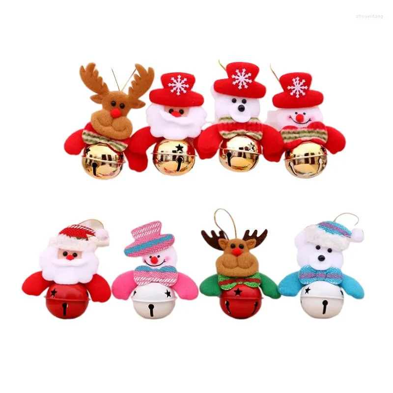 Party Supplies Beautiful Jingle Bells Christmas Decoration Pendants DIY Crafts Tree Handmade Accessories 1pc