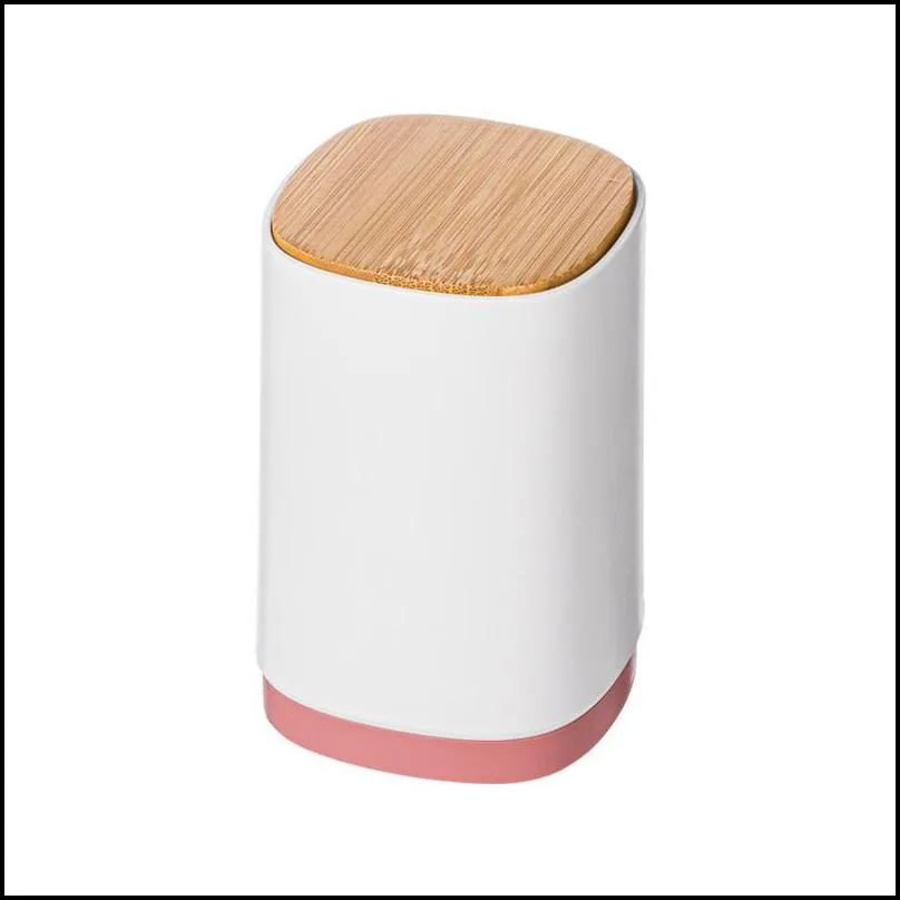 toothpick holders japanese automatic press toothpick box multipurpose split cotton swab dental floss storage toothpick tank