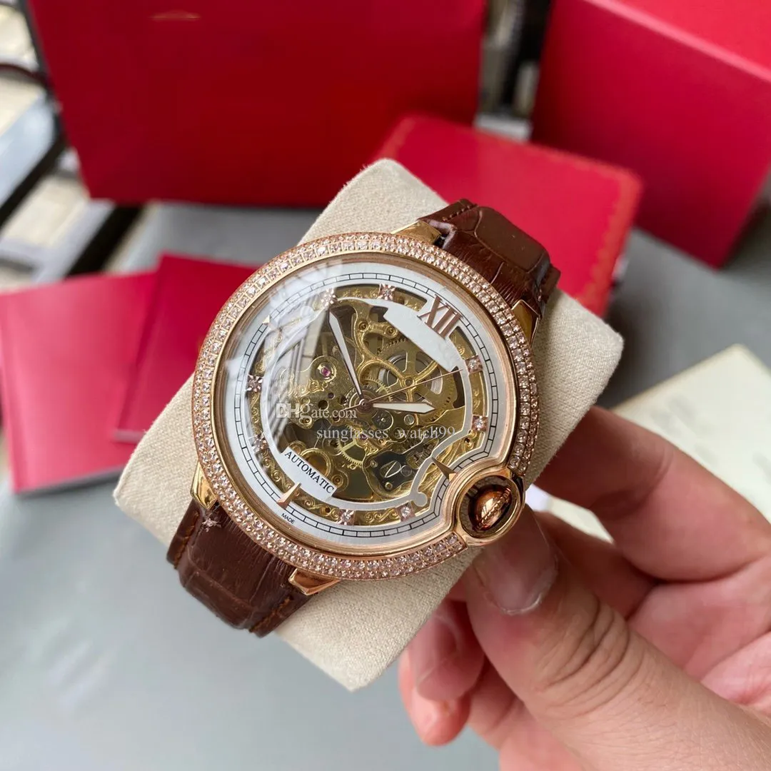 Mens rel￳gio Ballon Rel￳gios autom￡ticos Di￢metro do designer 46 mm Sapphire Glass Counter Quality R￩plica Oficial com Garantia Service Watch for Man Wristwatch 61a