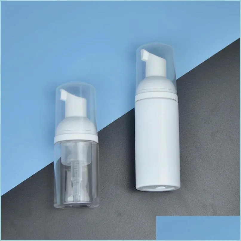 梱包ボトル30ml 50ml 60mlプラスチックフォームポンプボトル2オンスクリアホワイトソープディスペンサーボトルハンドサニタイザーマウス液泡DHXSR