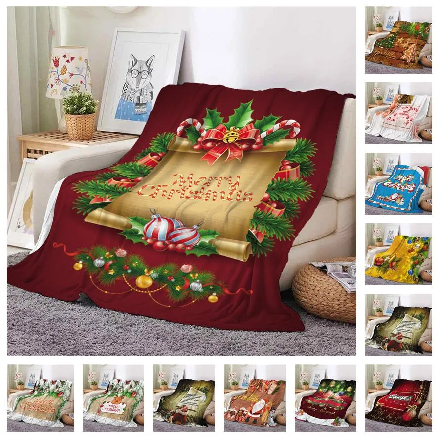 Kleurrijke kerstdekens 150x200cm reisdeken 20 kleuren delicaatWarm flanel kerstbomen dekens ht1801 a21-a40