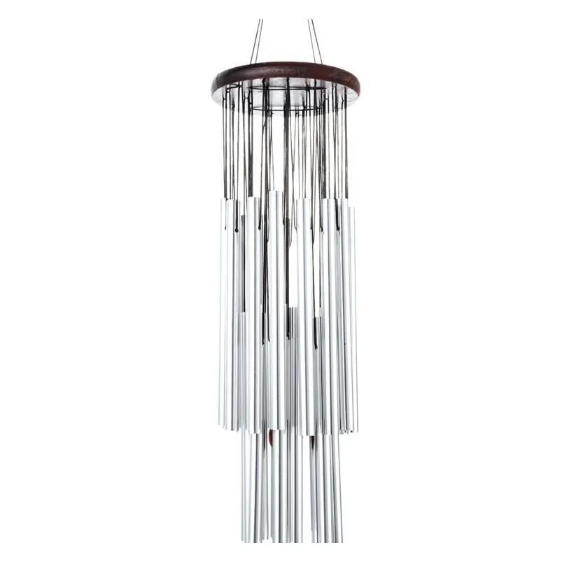 Trädgårdsdekorationer 27 rör 5 klockor Windchime Kapell Wind Chimes Dörrhängande dekoration Jllblw Sport777 Drop Delivery 202 Otplm