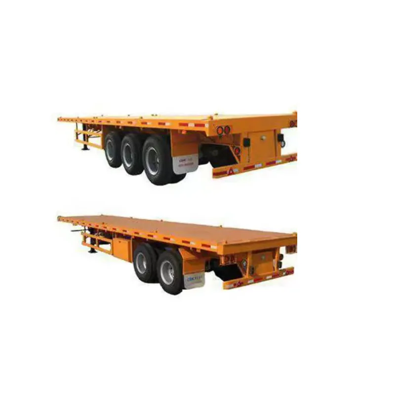 Entegre düz konteyner yarı römork çerçevesi hafif çit arabası büyük taşıma araçları taşıma kapları