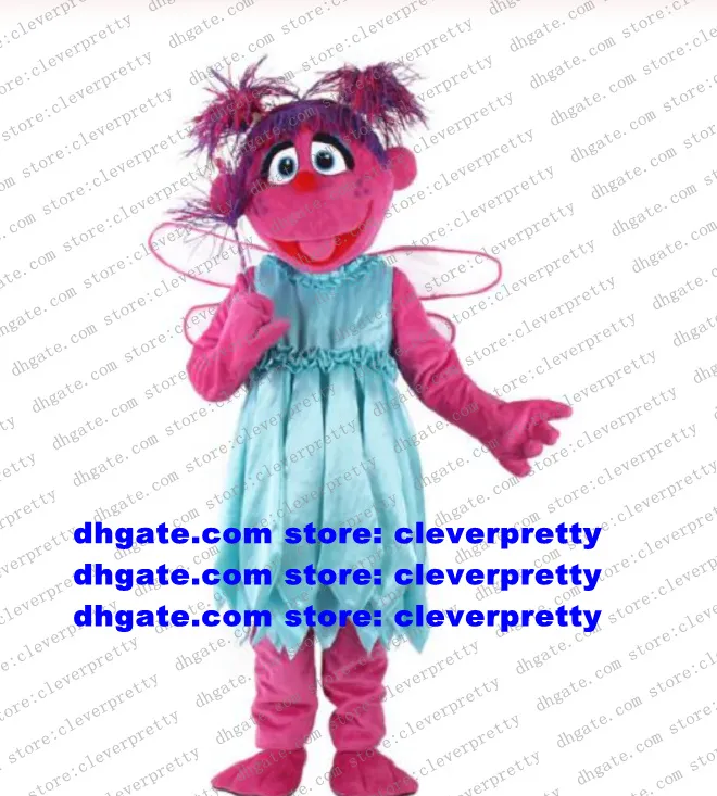 Abby Cadabby Sesame Street Abby Elmo Maskot Kostym Vuxen tecknad karaktär Dräkt Musikalisk Pantomimfestival Firande CX2044