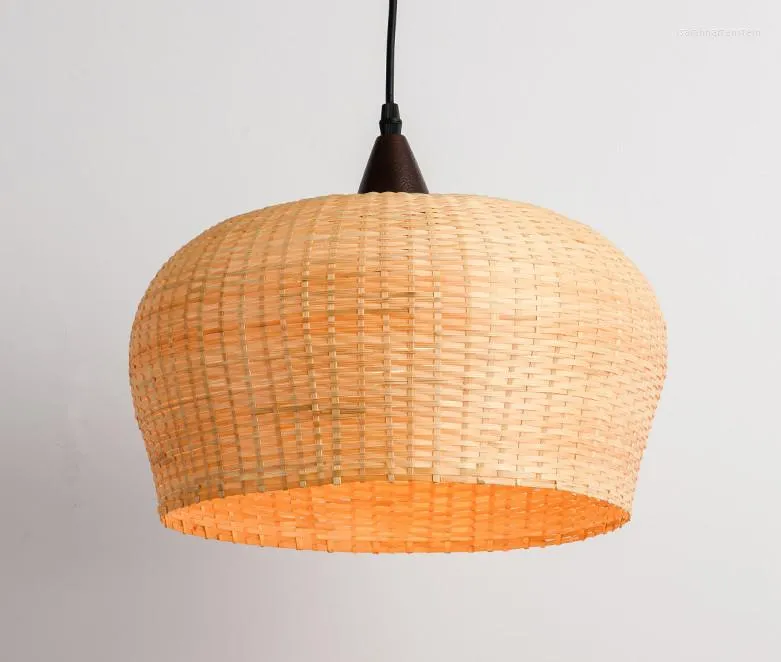 Lampade a sospensione in stile cinese lavorato a mano in bambù luci artistiche rustiche per interni retrò E27 lampada a LED per porticocorridoragritainment LHDD070