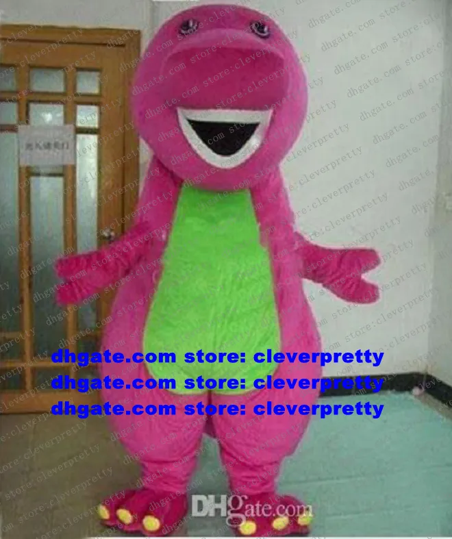 Barney dinosaurus mascotte kostuum volwassen stripfiguur outfit pak tentoonstelling expositie grote familiebijeenkomst CX2016