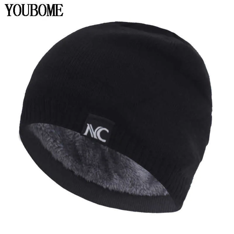 Feanie/crânio Caps Hat de malha de inverno masculino Chapéus de gorro para homens Skullies Beanies Skull Cap Gorras Bonnet Sport quente grossa de chapéu de inverno masculino Top T221020