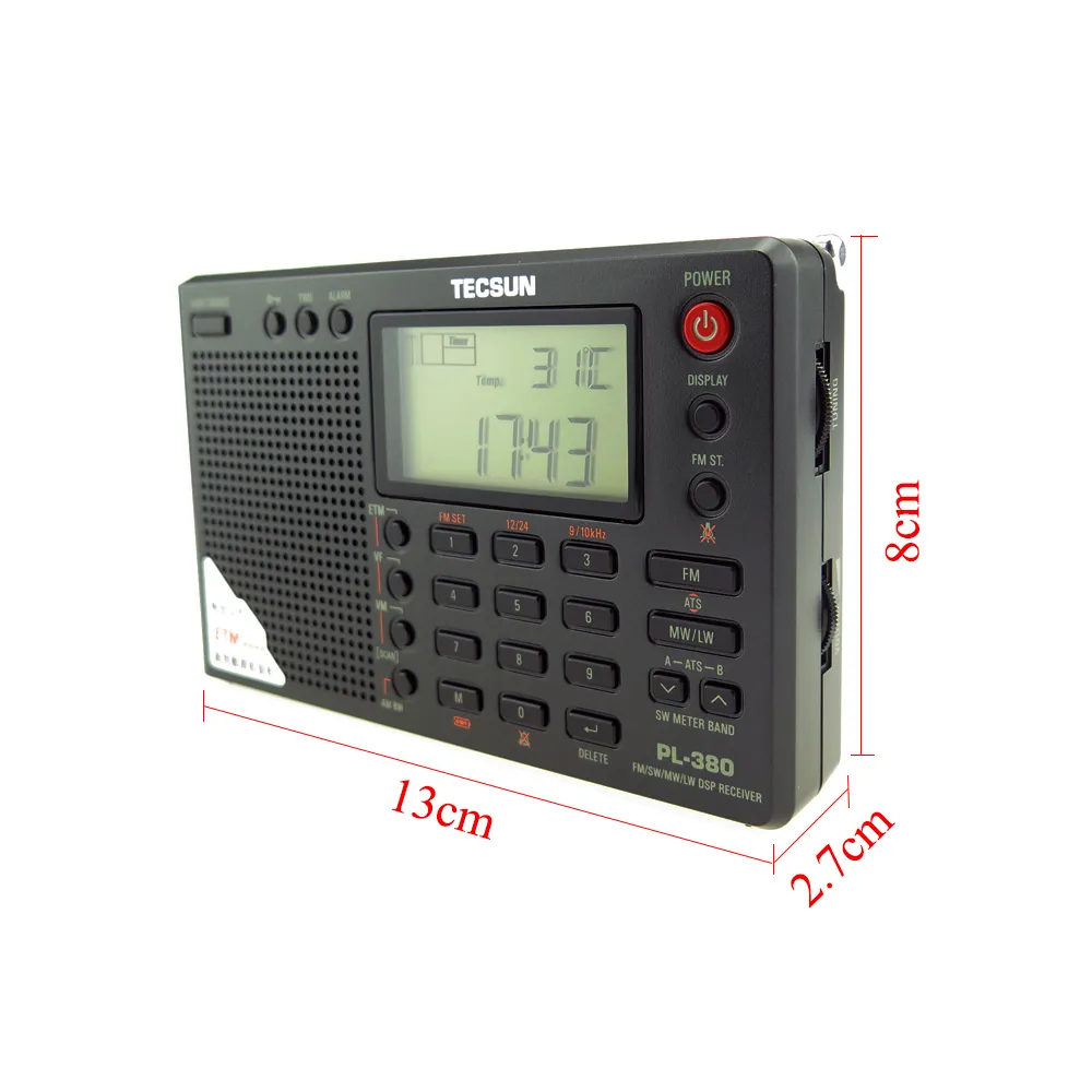 Radio Tecsun PL 380 Полная Полоса Цифровая Демодуляция Стерео PLL.