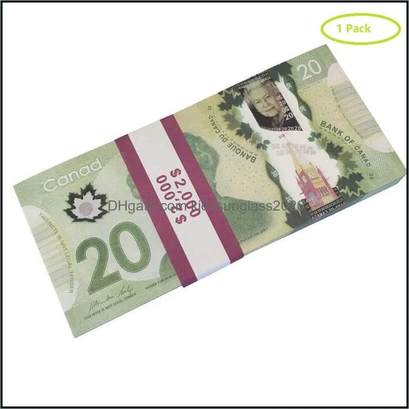Nieuwigheid Games Prop Canada Spel Geld 100S Canadese Dollar Cad Bankbiljetten Papier Spelen Film Rekwisieten Drop Levering 2022 Speelgoed Geschenken Nieuwigheid Dh7A4UQYZ
