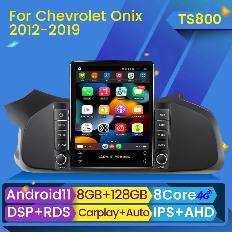 Lettore Android Car dvd Radio Per Chev Onix 2012 - 2014 2015 2016 2016- 2019 Tesla Stile WIFI GPS di Navigazione 2din Multimedia BT