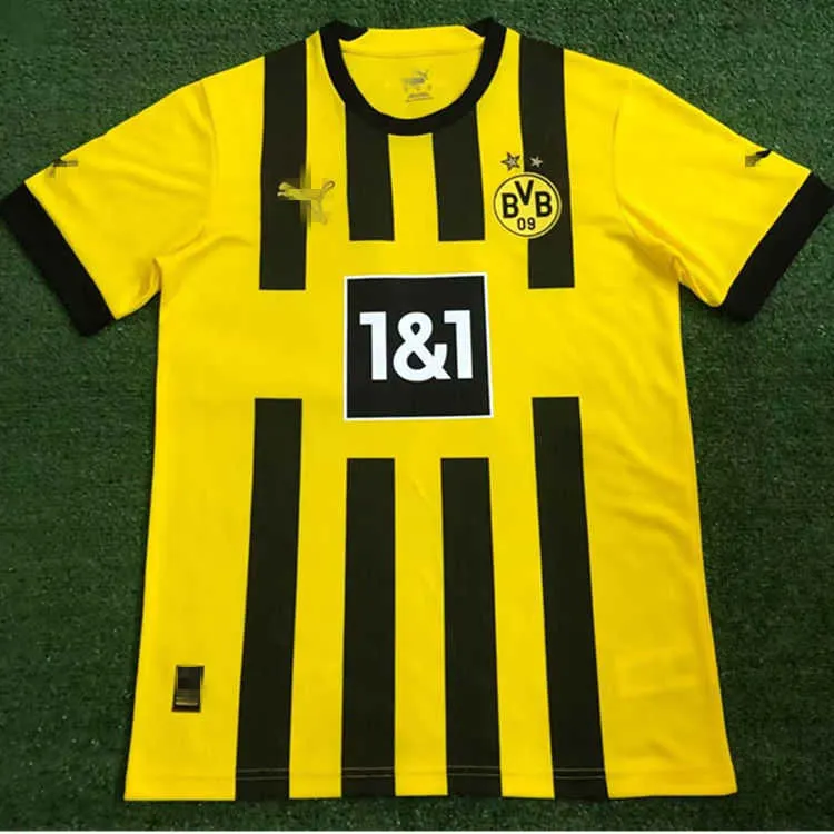 Fotbollströjor Hemkläder Dortmund Jersey Short Sleeve Football Shirt Mullen Azar Sports Training