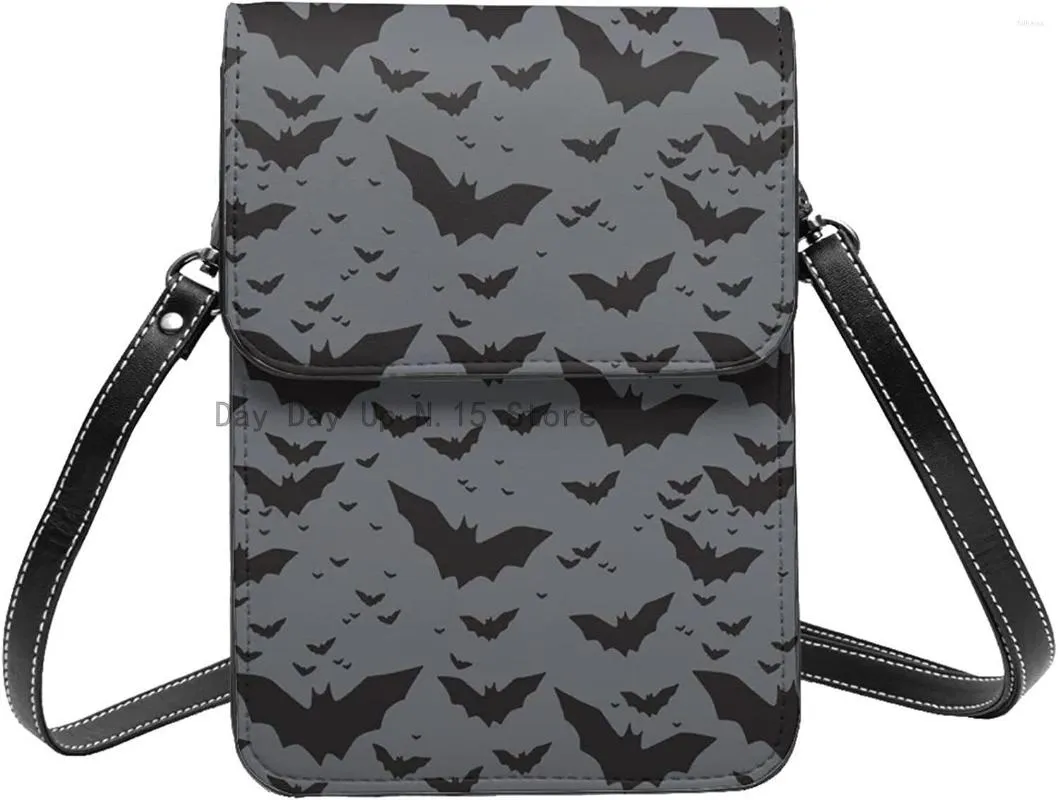 Duffel Bags Small Crossbody For Women Halloween Bats Phone Passport Cellphone Wallet Purse