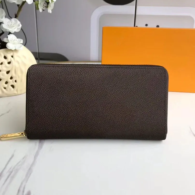 Ontwerpers luxe portemonnee vrouw klassieke lange rits portemonnee mode kaarthouder lederen creditcardhouders kaarten slots vrouwen rits clutches tas met doos