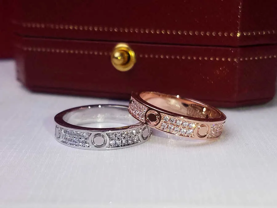 Pierścionki Band Rings 2022 luksusowi projektanci łączą pierścionek z jedną stroną i diamentem z drugiej strony Znakomite produkty sprawiają, że uniwersalne prezenty są dobre i ładne